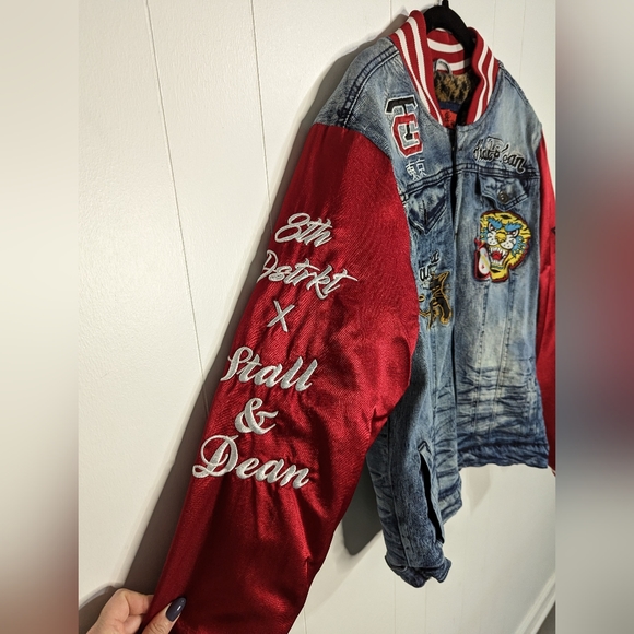 8th Dstrkt x Stall & Dean letterman style jacket- size L - Picture 2 of 13